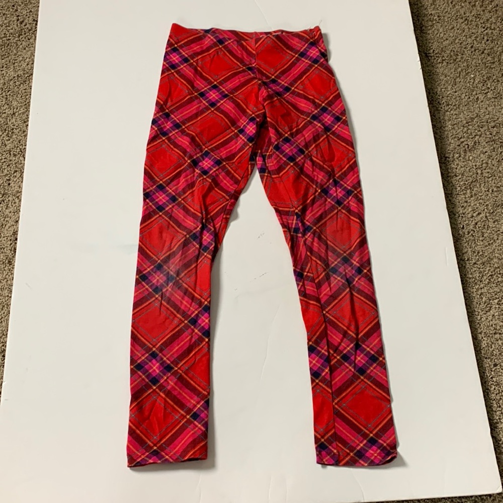 Girls Plaid Leggings